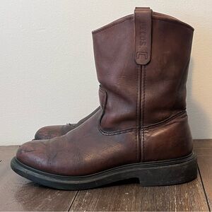 Vintage Red Wing Pecos Super Sole Pull On Boots Brown Leather Mens 11 D